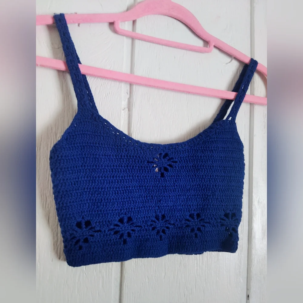NWOT!! Free People, Crochet Berkinertte Brami Top. Size XS